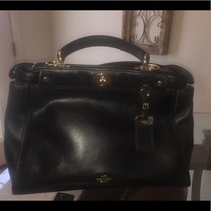 Coach Black Leather Purse Gramercy Satchel